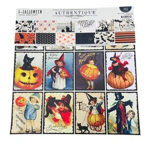 Authentique Vintage Halloween Retro Scrapbooking Paper 36 Sheets 12x12" Retro